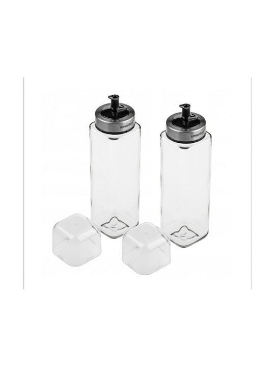 KING Hoff Öl- & Essigspender-Set Glas mit Ausgießer 270ml