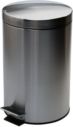 Estia Classic Waste Bin Made of Stainless Steel with Silver Pedal 12lt