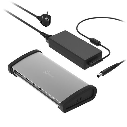 J5create Thunderbolt 4 Docking Station με 4K PD Ethernet και σύνδεση 2 Οθονών Γκρι (JTD562)