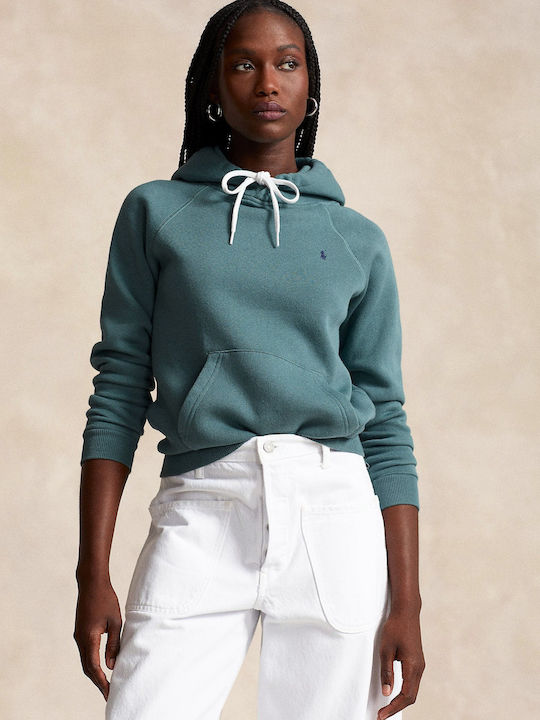 Ralph Lauren Women's Hooded Fleece Sweatshirt Green