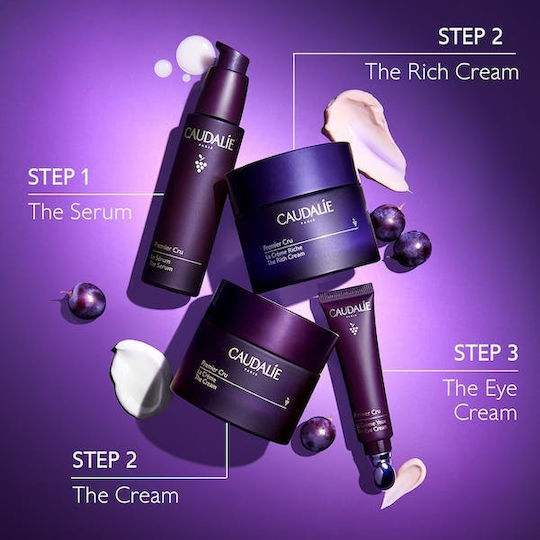 Caudalie Premier Cru La Creme Refill Rich 24ωρη Κρέμα Προσώπου για Ενυδάτωση, Αντιγήρανση & Σύσφιξη με Υαλουρονικό Οξύ & Ceramides 50ml
