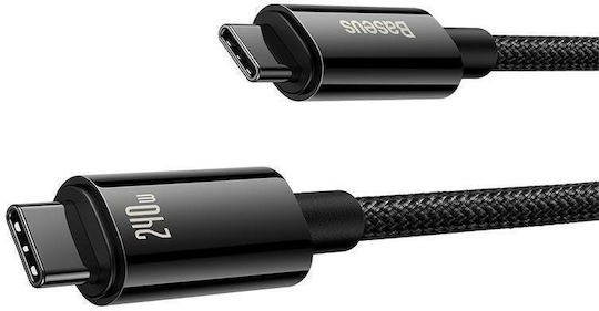 Baseus Tungsten Gold USB 2.0 Cable USB-C Male - USB-C 240W PD Black 3m CAWJ040201