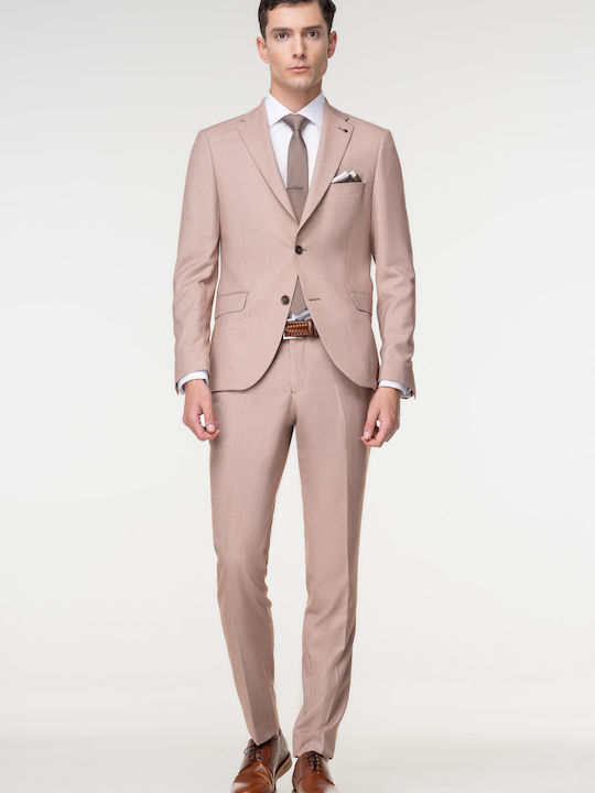 Fragosto Men's Suit Pink