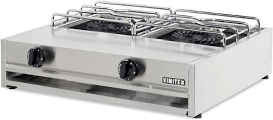 Vimitex 302A-S Εστία Υγραερίου Διπλή 18kW 70.5x62.5x20cm