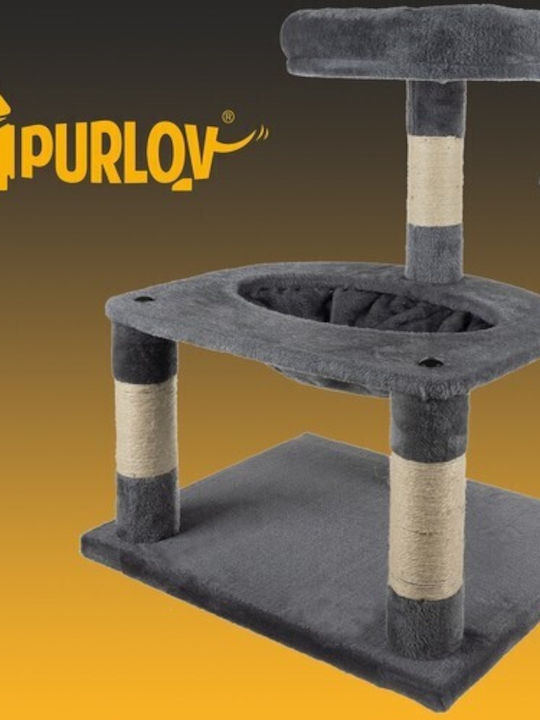 Purlov Cat Scratching Post Cat Trees Gray with Height 71cm.