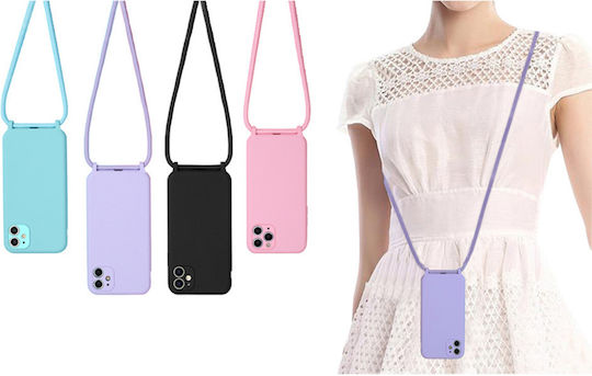 Sonique CarryHang Back Cover Silicone 0.5mm with Strap Lilac (Xiaomi 12T / 12T Pro)