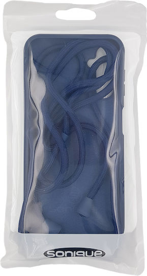 Sonique CarryHang Back Cover Silicone 0.5mm with Strap Navy Blue (Redmi Note 12 4G)