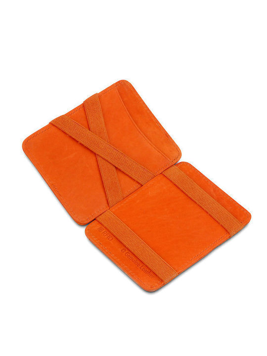 Leder Herren Geldbörse Karten mit RFID Orange