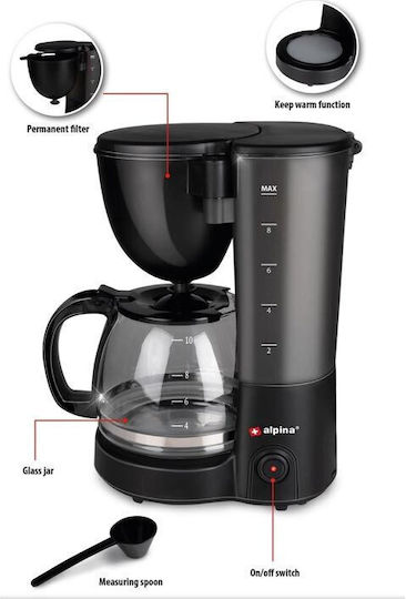 Alpina Appliances Filter Coffee Machine 750W Black