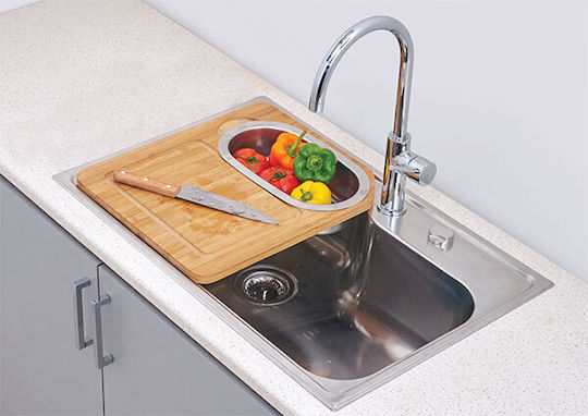 KL Sinks Drop-In Inox Μ79xΠ50cm Silber