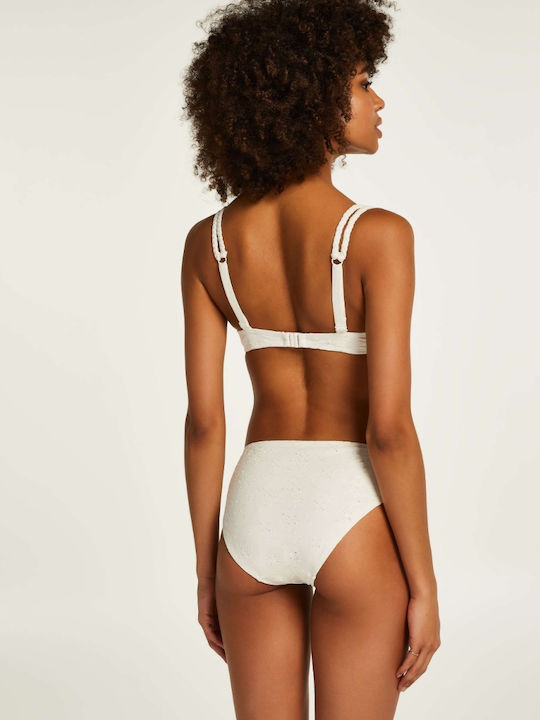 Padded Underwire Bikini Bra with Adjustable Straps White