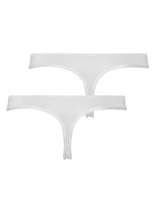 Hunkemöller Women's String 2Pack with Lace White