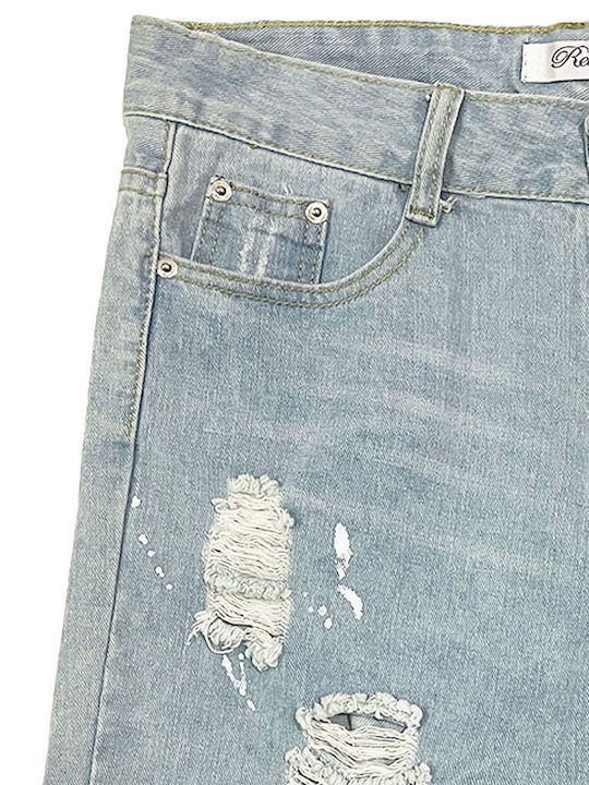 Damen Bermuda Jean Hellblau
