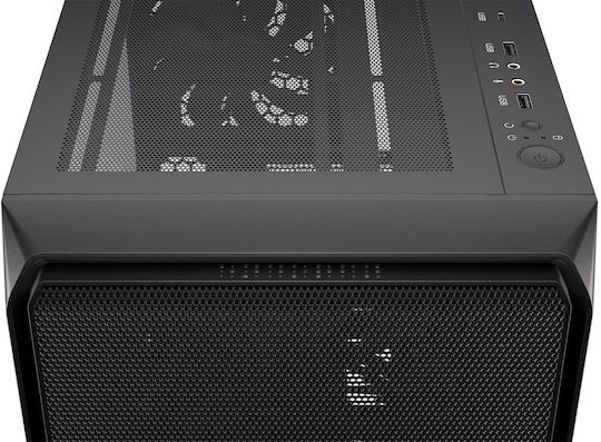 Arx 500 ARGB Gaming Midi Tower Computer Case Black
