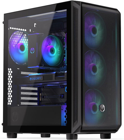 Arx 500 ARGB Gaming Midi Tower Computer Case Black
