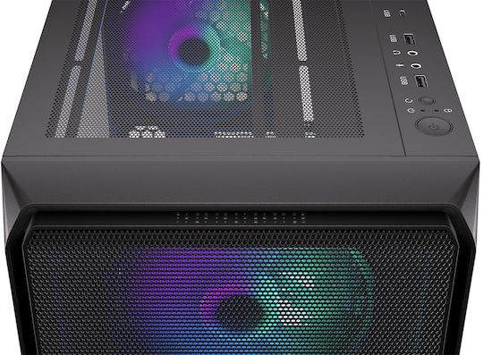 Arx 500 ARGB Gaming Midi Tower Computer Case Black