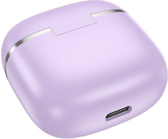 Hoco EQ1 Earbud Bluetooth Handsfree Earphones with Charging Case Purple