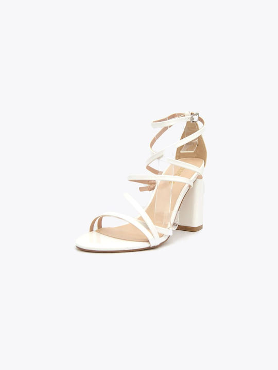 Joya Patent Leather Women's Sandals White