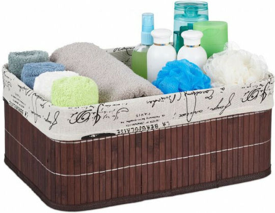 Relaxdays Coș de Depozitare Bambus Maro 16.5x38x28.5cm 1buc Relaxdays Coș de Depozitare Bambus Maro 16.5x38x28.5cm 1buc