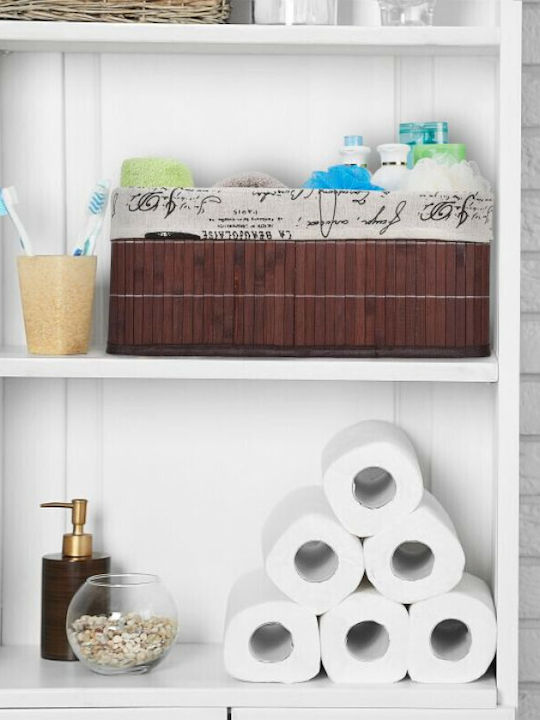 Relaxdays Coș de Depozitare Bambus Maro 16.5x38x28.5cm 1buc