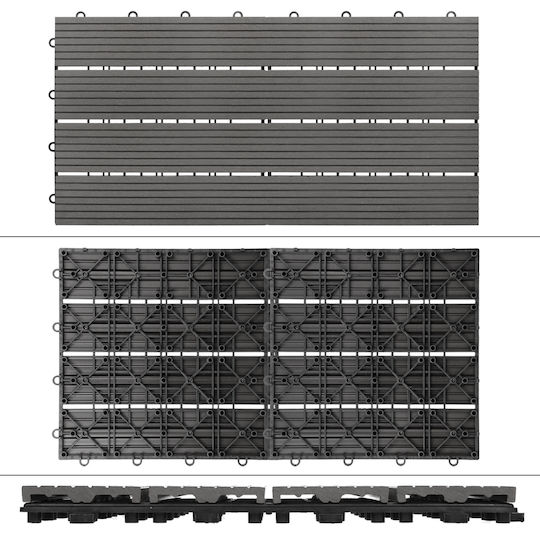 ECD Germany WPC Garden Decking Board 60x30cm