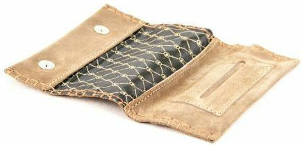 Tobacco Pouch With Magnetic Clasp Beige