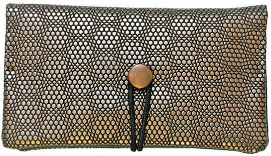 Simona Tobacco Pouch with Wrap-Around Cord 16x10cm Silver