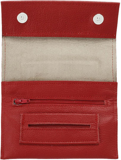 MR MR Tabaktasche aus Künstliches Leder Rote mit Verschlussart mit Taste
