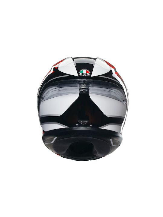 AGV K6 S Hyphen Black/Red/White Κράνος Μηχανής Full Face 1220gr με Pinlock
