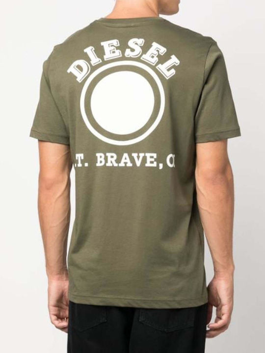 Diesel Men's Short Sleeve T-shirt Green