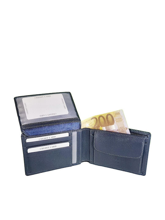Portofel bărbătesc Carduri cu RFID Albastru