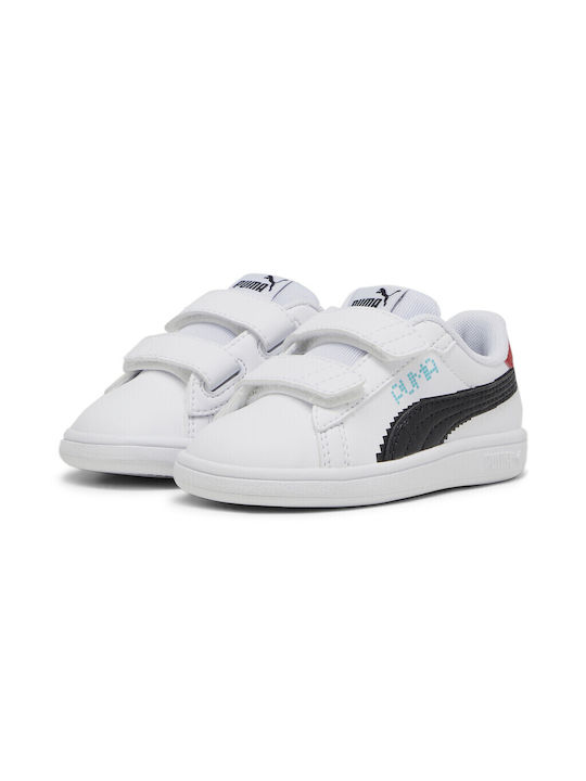 Puma Kids Sneakers Smash 3.0 with Scratch White