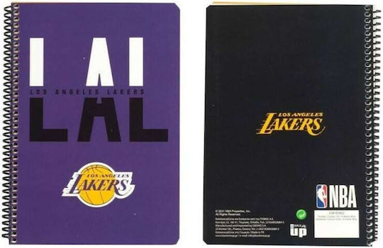 NBA Spiral Caiet Cu dungi B5 2 de Subiecte NBA 1buc (Diverse modele/culori)
