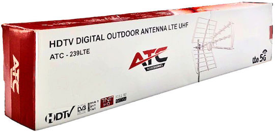 ATC Yagi ATC-239 11.5dB LTE C48 5G 03.001.0078 Outdoor TV Antenna (Does not Require Power Supply) Silver