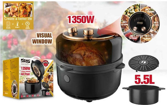 DSP Air Fryer 5.5lt Μαύρο KB2122