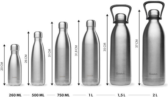 Qwetch Bottle Thermos Stainless Steel 2lt Black