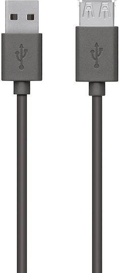 Belkin USB 2.0 Кабел USB-A мъжки - USB-A женски Черен 1.8м F3U153BT1.8M