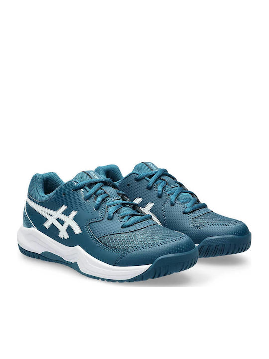 Gel Dedicate 8 Kids Sports Shoes Tennis with Laces Blue