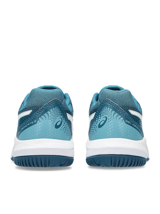 Gel Dedicate 8 Kids Sports Shoes Tennis with Laces Blue