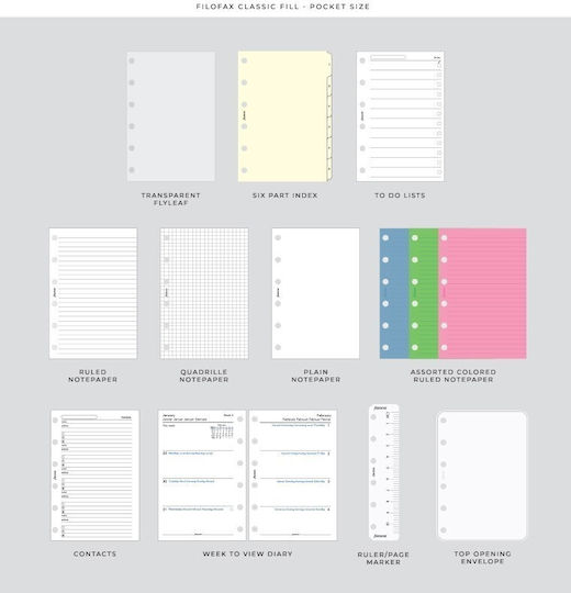 Filofax Ημερήσιο Organizer Ροζ Δερμάτινο