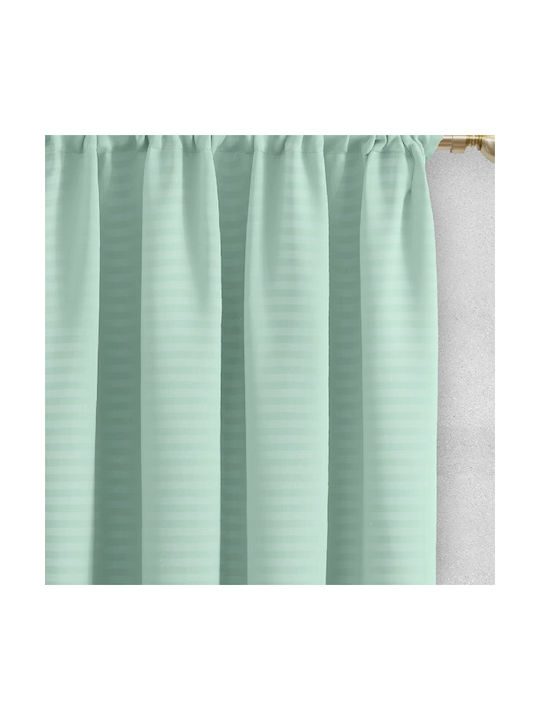 Lino Home Κουρτίνα με Τρέσα Emb Basko Mint 150x240εκ.