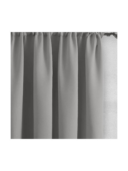 Lino Home Curtain with Pencil Pleat Basko DGrey 150x240cm