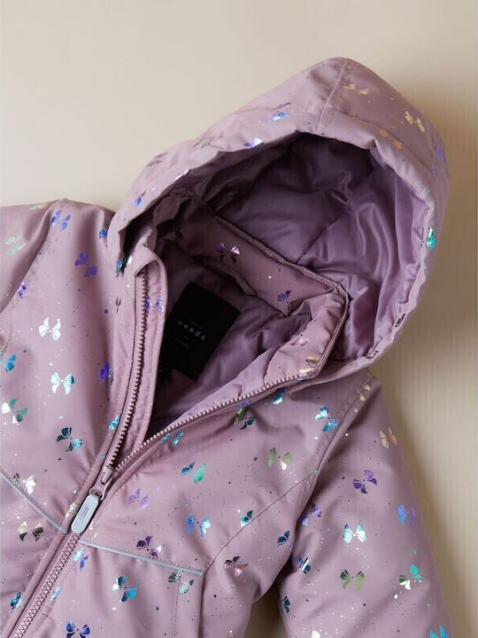 Kinder Freizeitjacke Kurz mit Kapuze Rosa