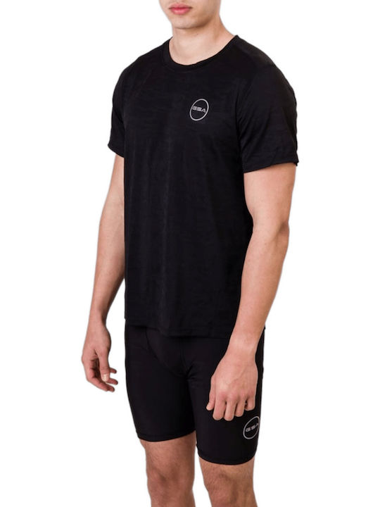 GSA Hydro Herren Sport T-Shirt Kurzarm Schwarz