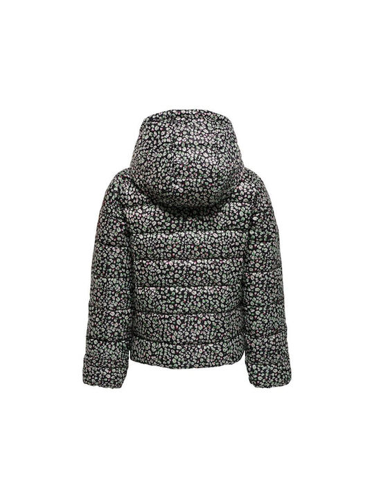 Kids Only Girls Quilted Coat Black with Ηood