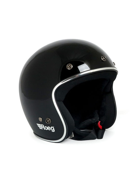 Roeg Jett Gloss Black Κράνος Μηχανής Jet ECE 22.05