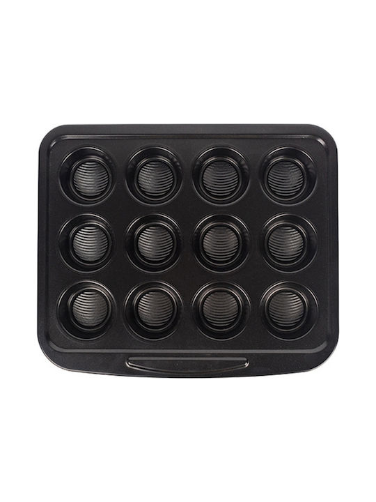 MasterPro No Coating Aluminum Cupcakes & Muffins 12 Cups Baking Pan 37.2x31.4x3.3cm