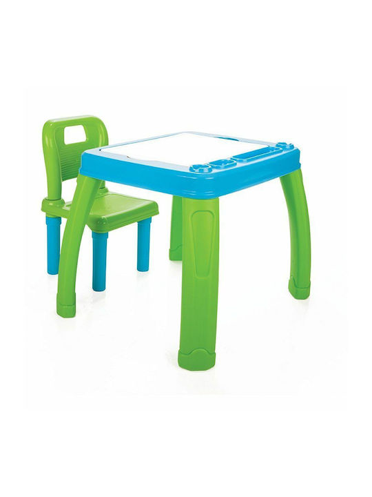 03402 Kids Desk for Painting made of Plastic Blue-Green 03-402