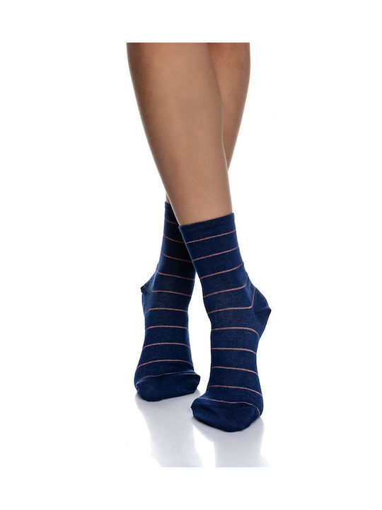 Inizio Women's Patterned Socks Blue