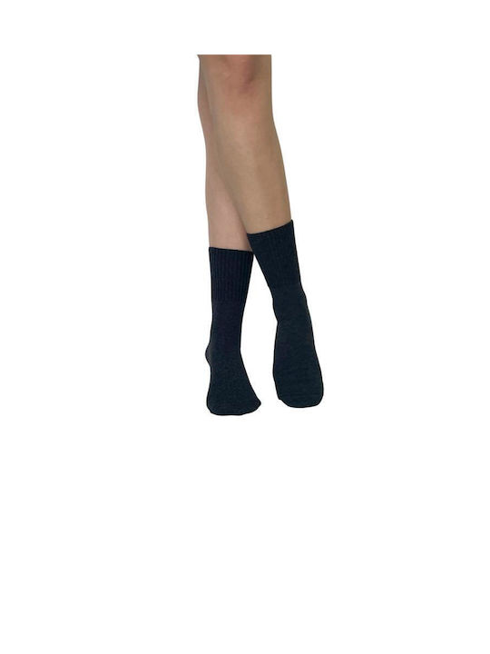 Inizio Women's Solid Color Socks Gray